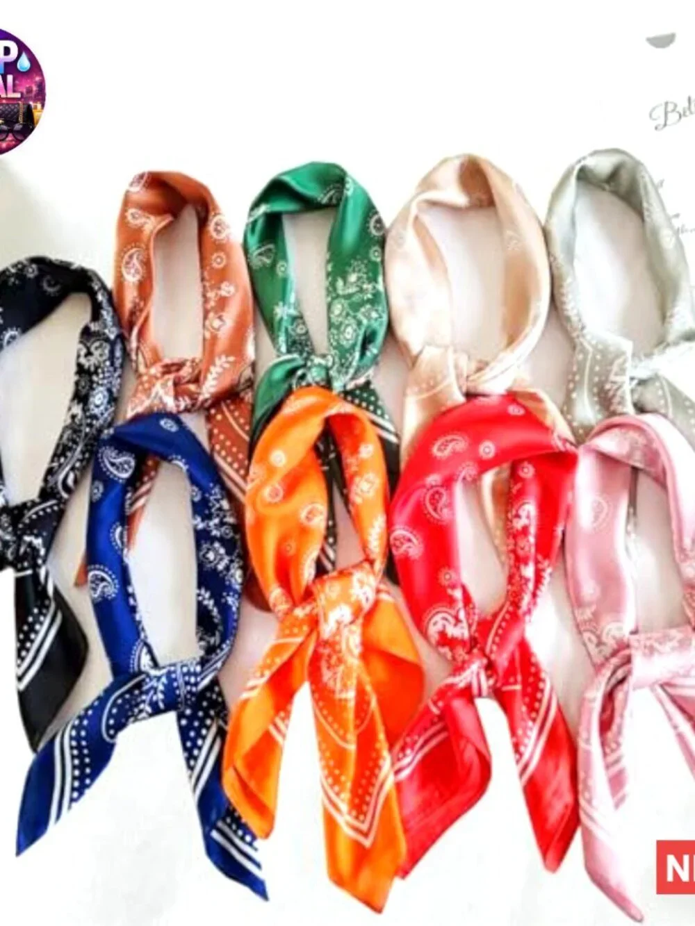 Silk Feeling 100% Polyester Satin Hair Scarf 27